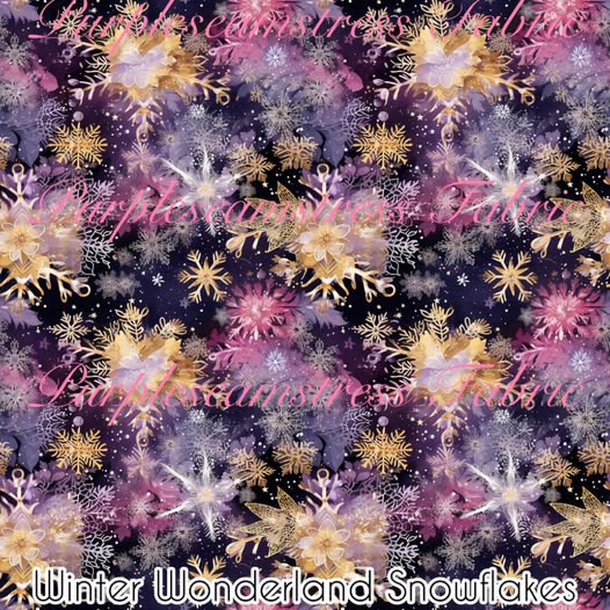 Winter Wonderland Snowflakes  Fabric