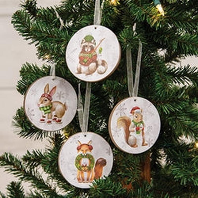 Winter Woodland Friend Round Ornament - 3