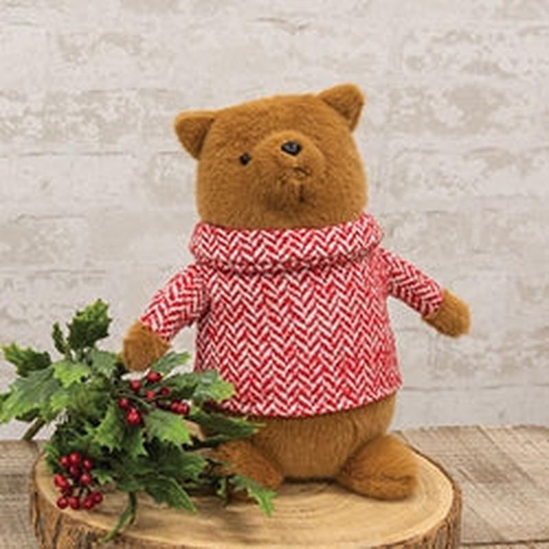 *Fuzzy Bear w/ Chevron Sweater