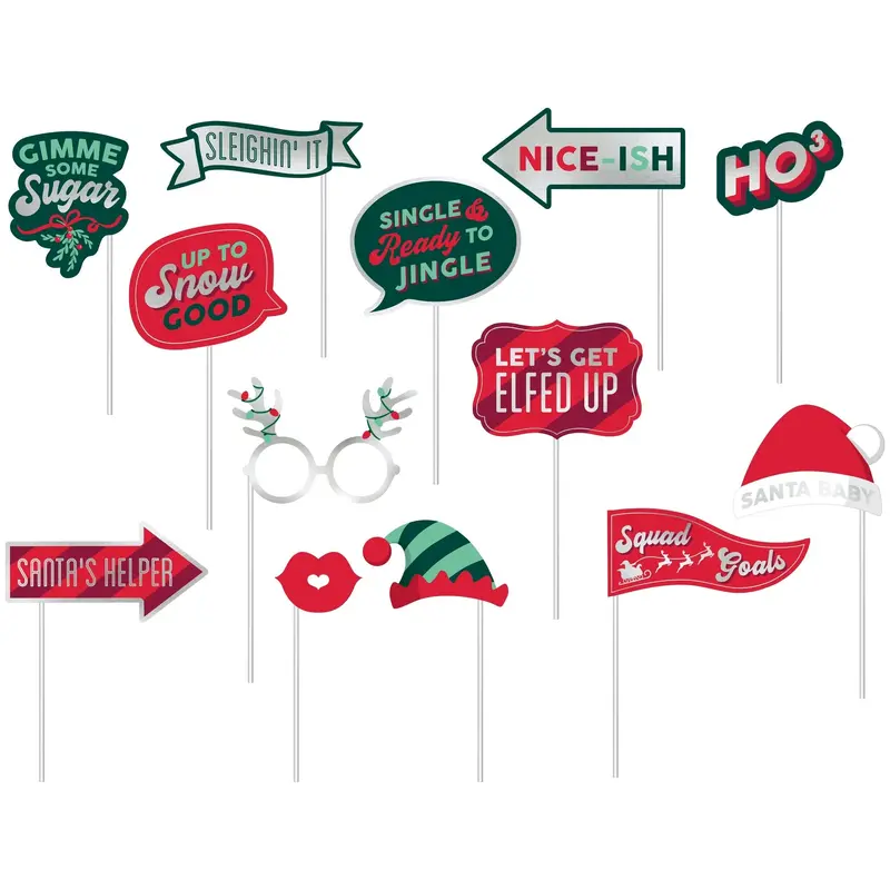 HO HO HO Christmas Photo Props