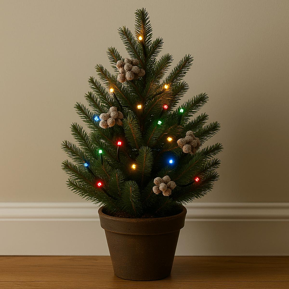 100 Battery Powered Timer String Lights - Multicolour
