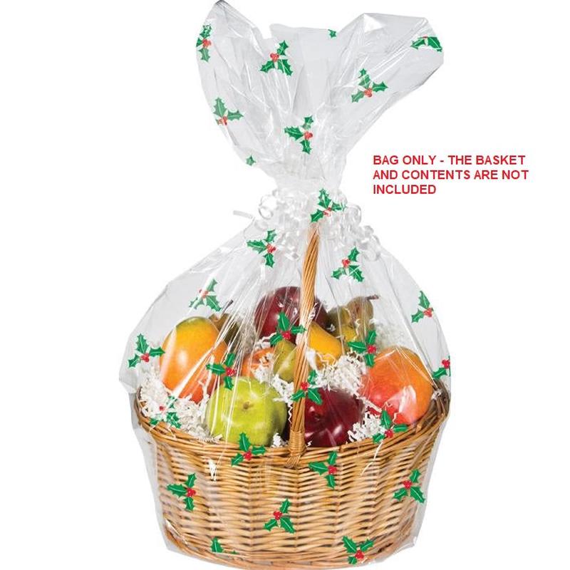 12/Case Bulk Holly Basket Bags