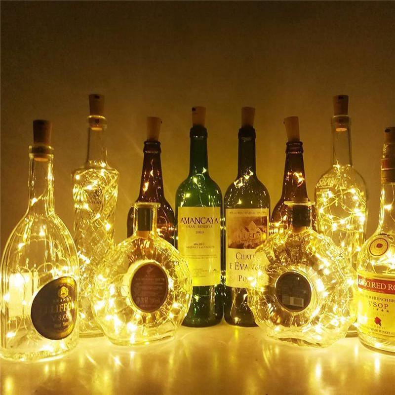 10 LED/ 40 Inches Battery Operated Cork Shape Copper Wire Colorful Fairy Mini String Lights