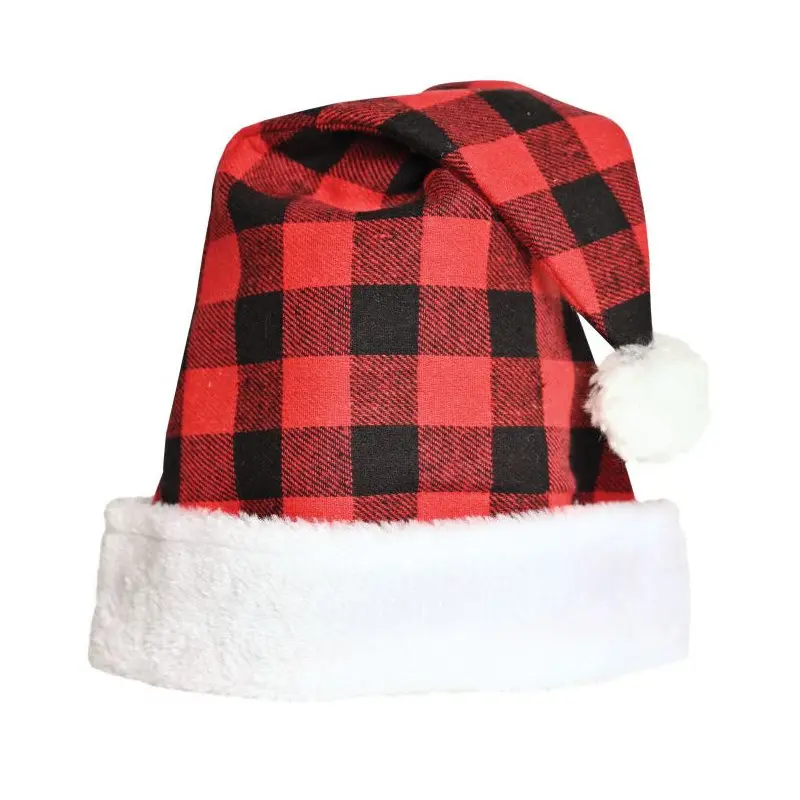 Plaid Santa Hat