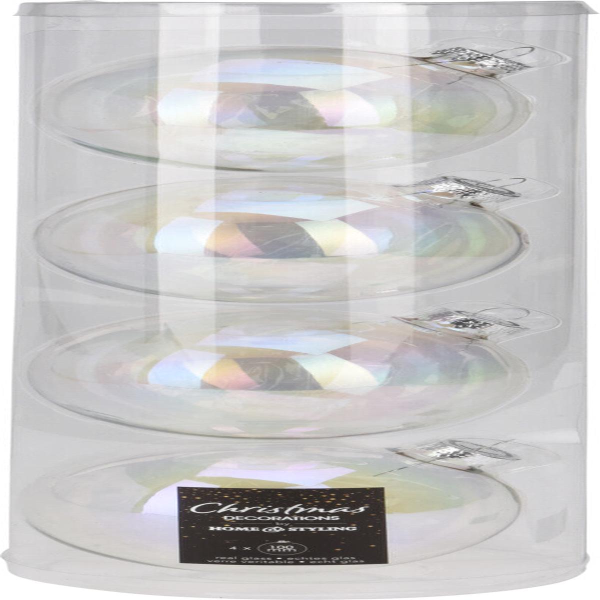 10cm Iridescent Glass Christmas Tree Ball
