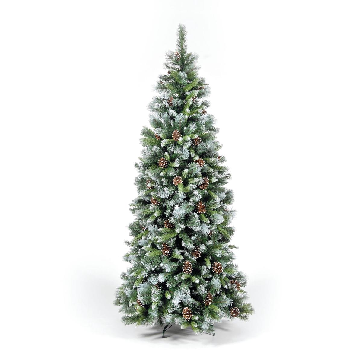 10ft Frosted Glacier Hook-On With 1940 Tips with Pine Cones (300cm)
