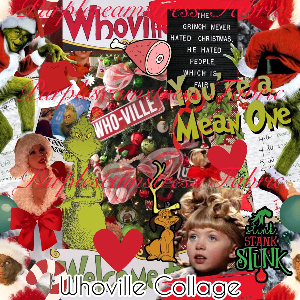 Whoville Collage  Fabric