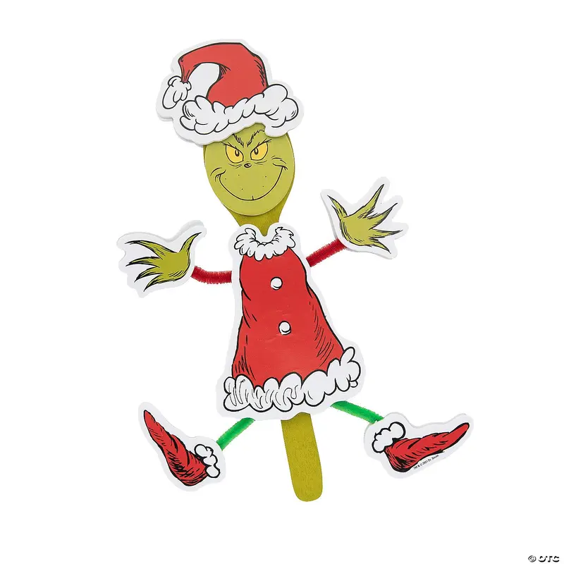 Dr. Seuss The Grinch Christmas Wooden Spoon Craft Kit