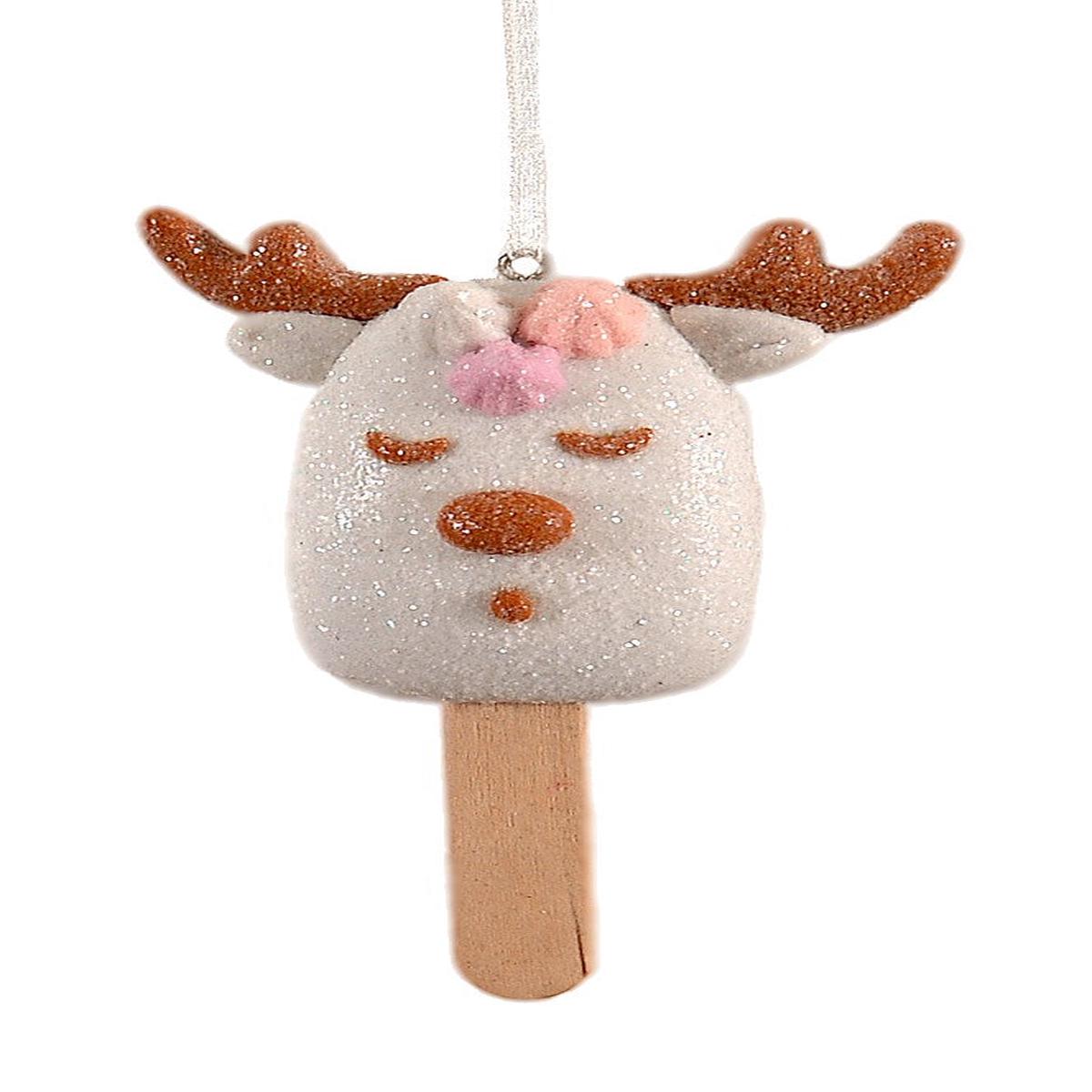 10cm Reindeer Ice Cream Christmas Tree Decoration