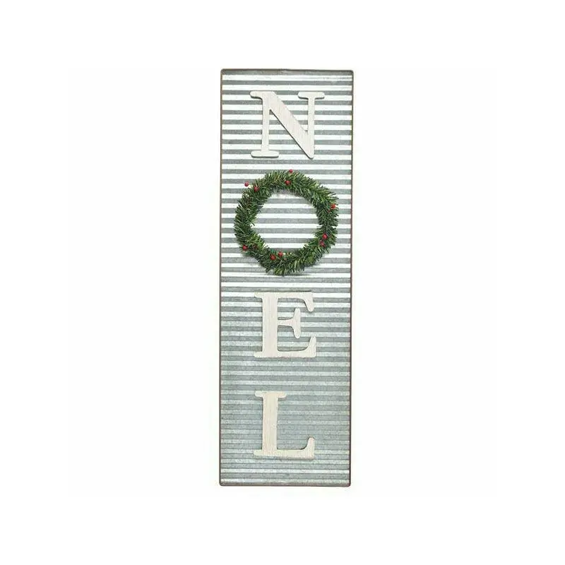 NOEL PORCH SIGN WITH WREATH