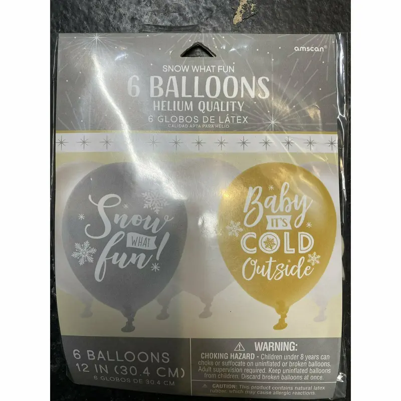 Snow What Fun Latex Balloons 6ct