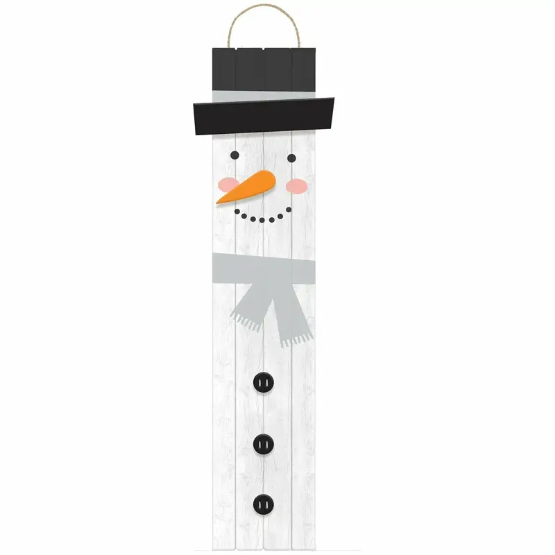Snowy Wood Plank Sign