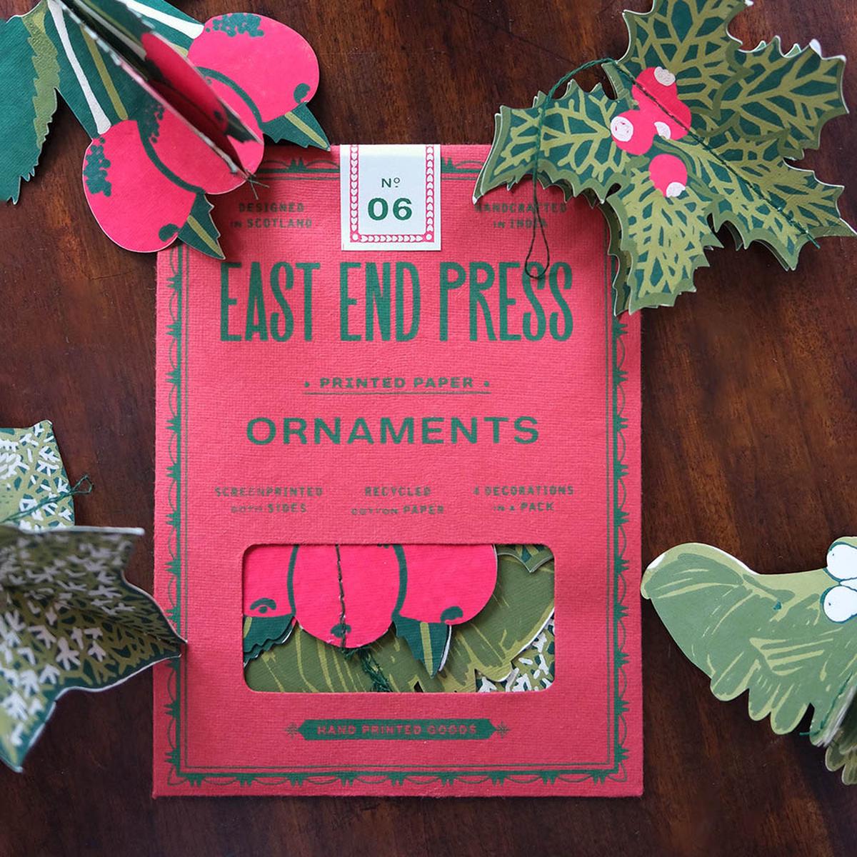 Wooden 'Festive Foliage' Decoration - East End Press