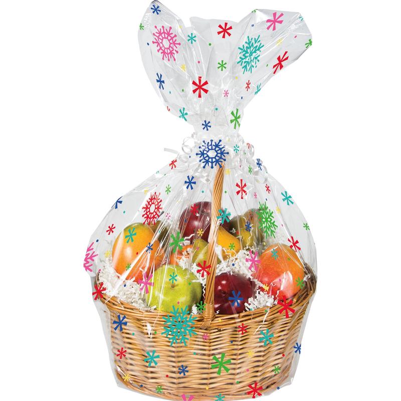 12/Case Bulk Snowflake Basket Bag