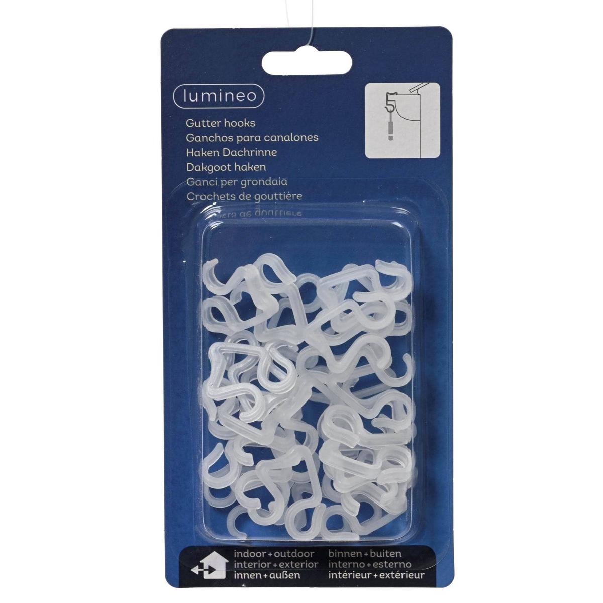 White Gutter Hooks - 24 Pack