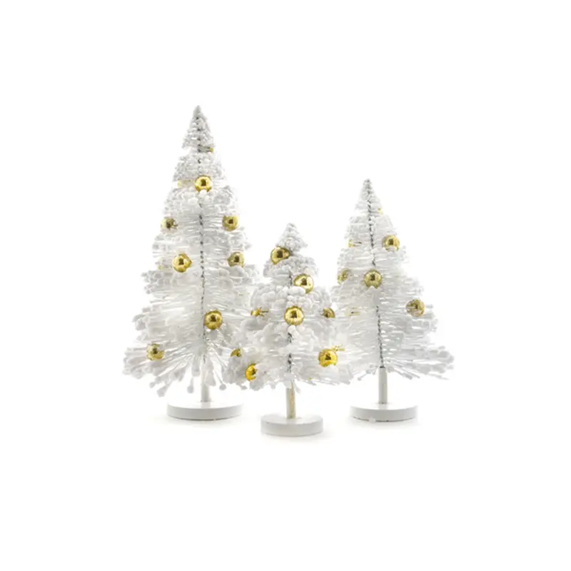 White Snow Forest Trees - Set of 3