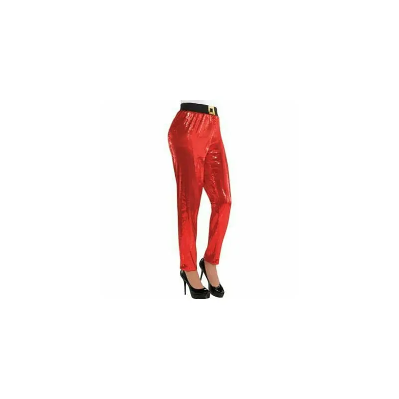 Womens Sequin Santa Pants
