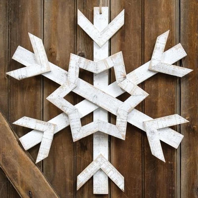 Wooden Jumbo Snowflake 16