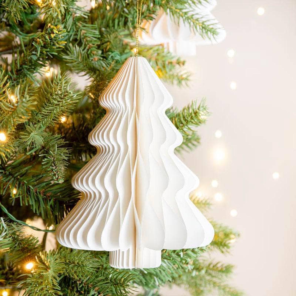 White Tree Christmas Decoration - 20cm