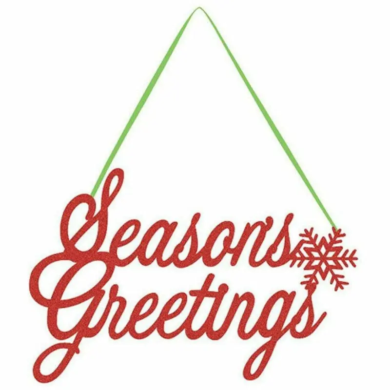 Seasons Greetings Glitter Sign