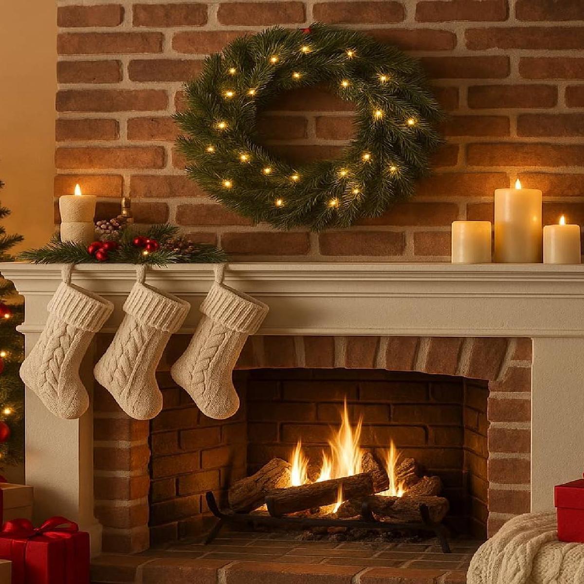 Winnipeg 50 LED 40cm Christmas Door Wreath