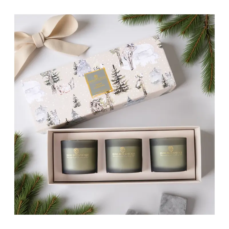 WHITE CHRISTMAS TRIO CANDLE VOTIVES