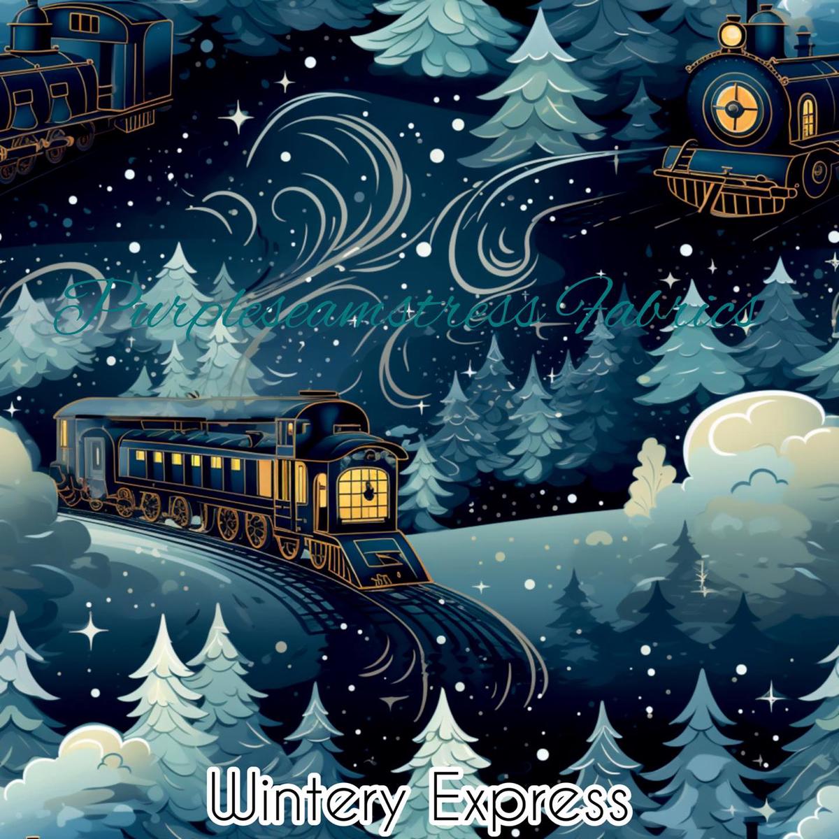 Wintery Express  Fabric