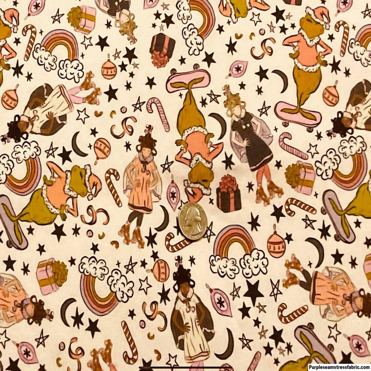 Youre a Mean one Mr. Grinch Christmas  Fabric
