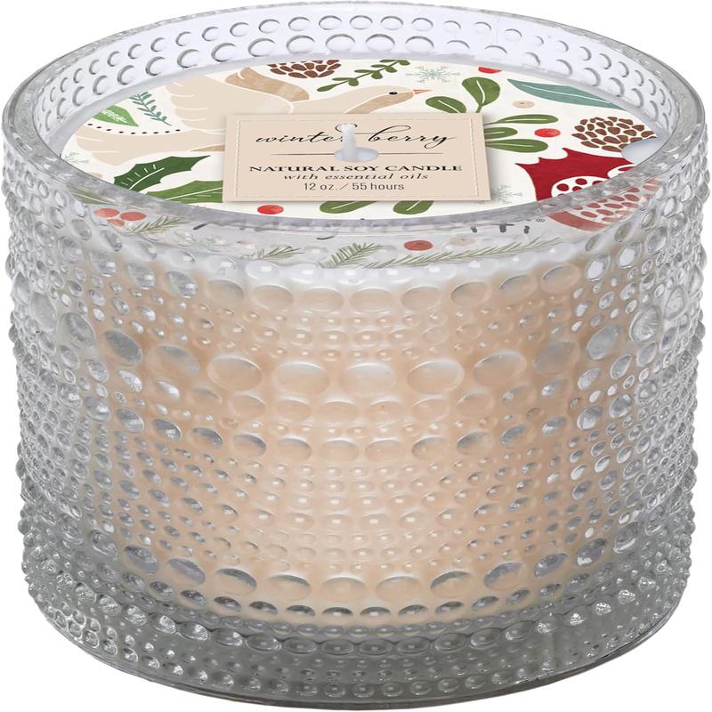 Candle in Glass Holder Winter Berry