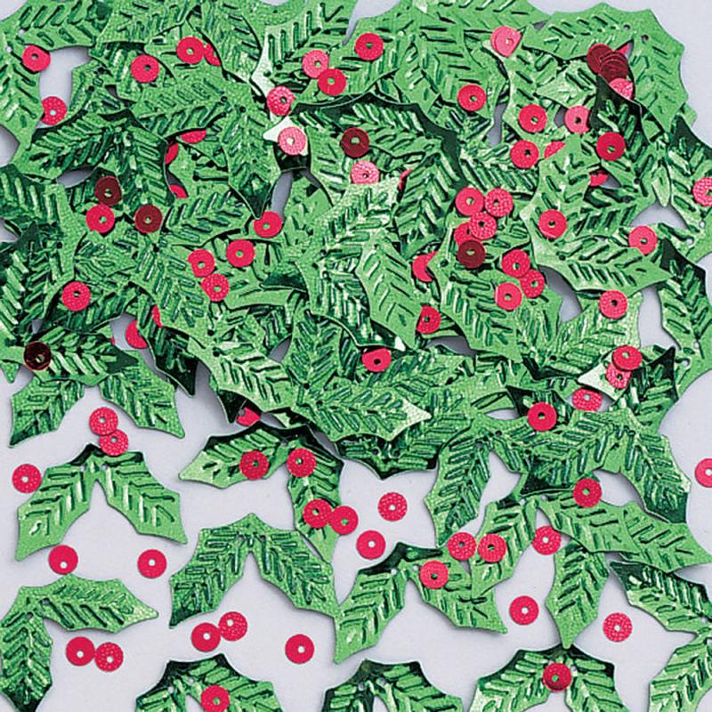 12/Case Bulk Holly & Berries Confetti