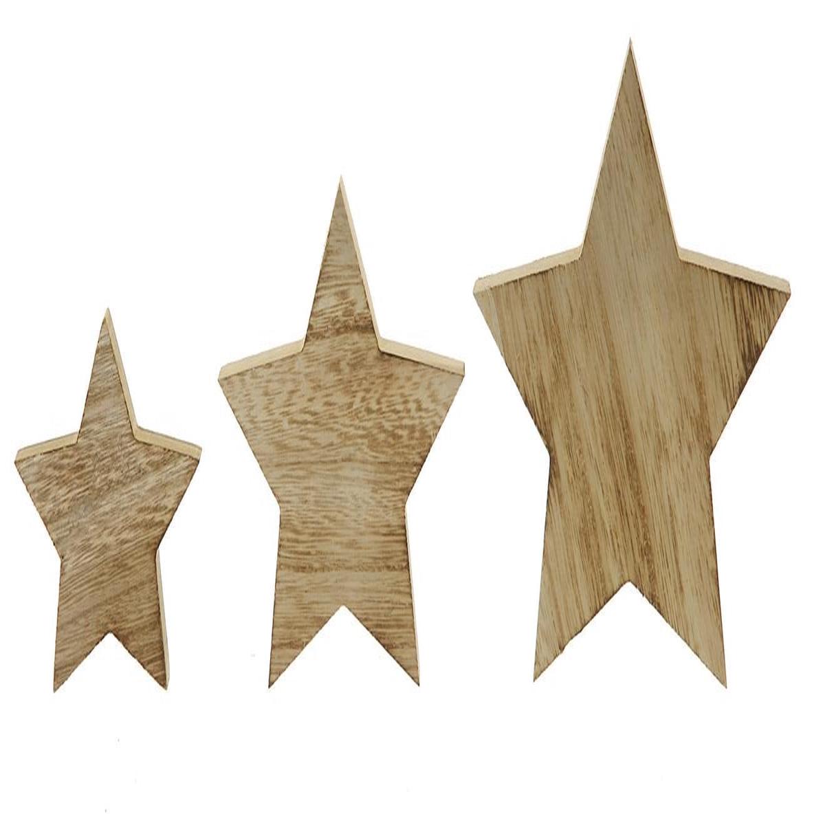 12cm Wooden Star Home Decoration