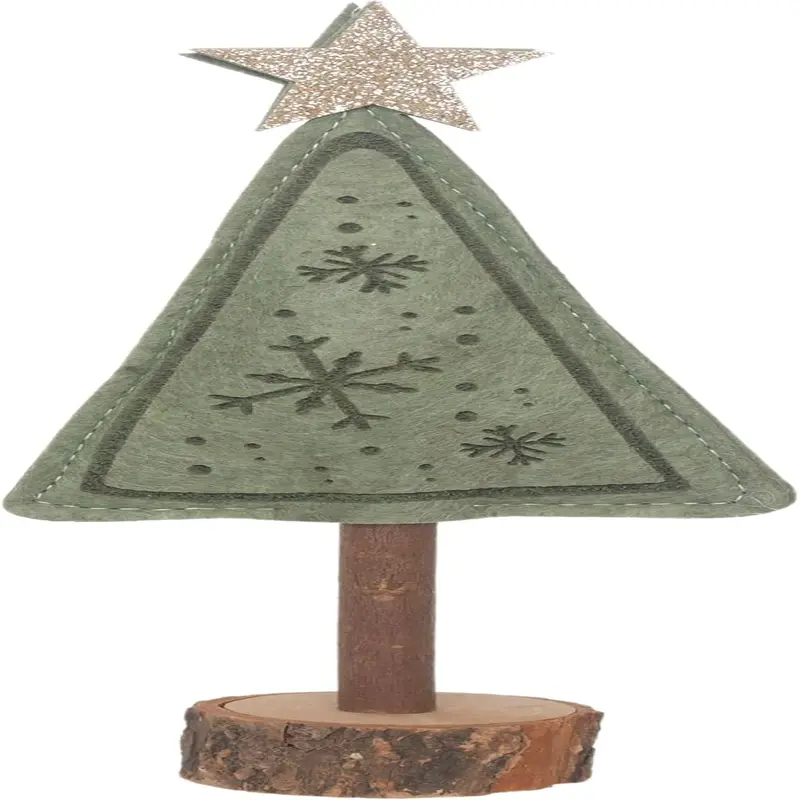 Felted Christmas Tree Winter Holiday Decorations for Home, 8.25