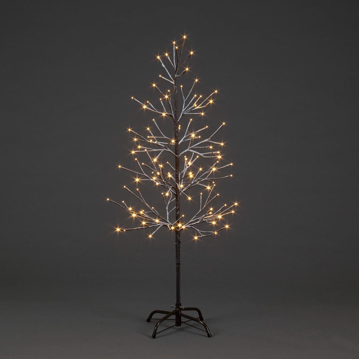 1.2m Brown Snowy Tree w/120 Warm White LEDs Christmas Trees