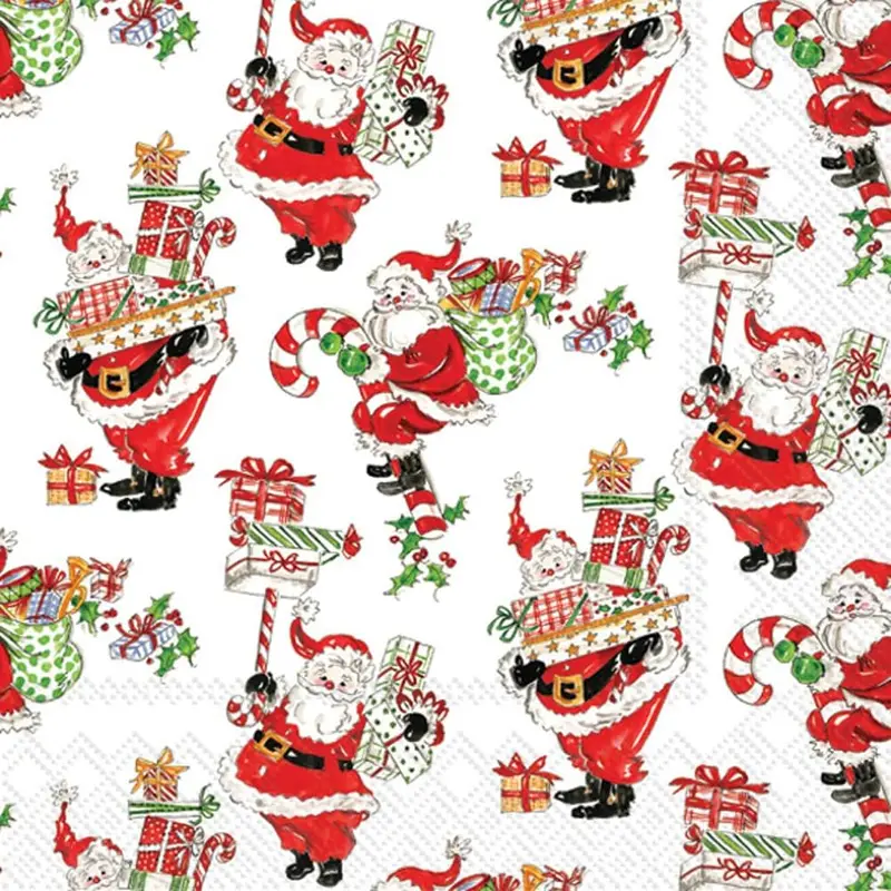 Party Napkins Rosanne Beck Holiday Collection Disposable 3-Ply Paper Lunch Napkin Pack, 6.5
