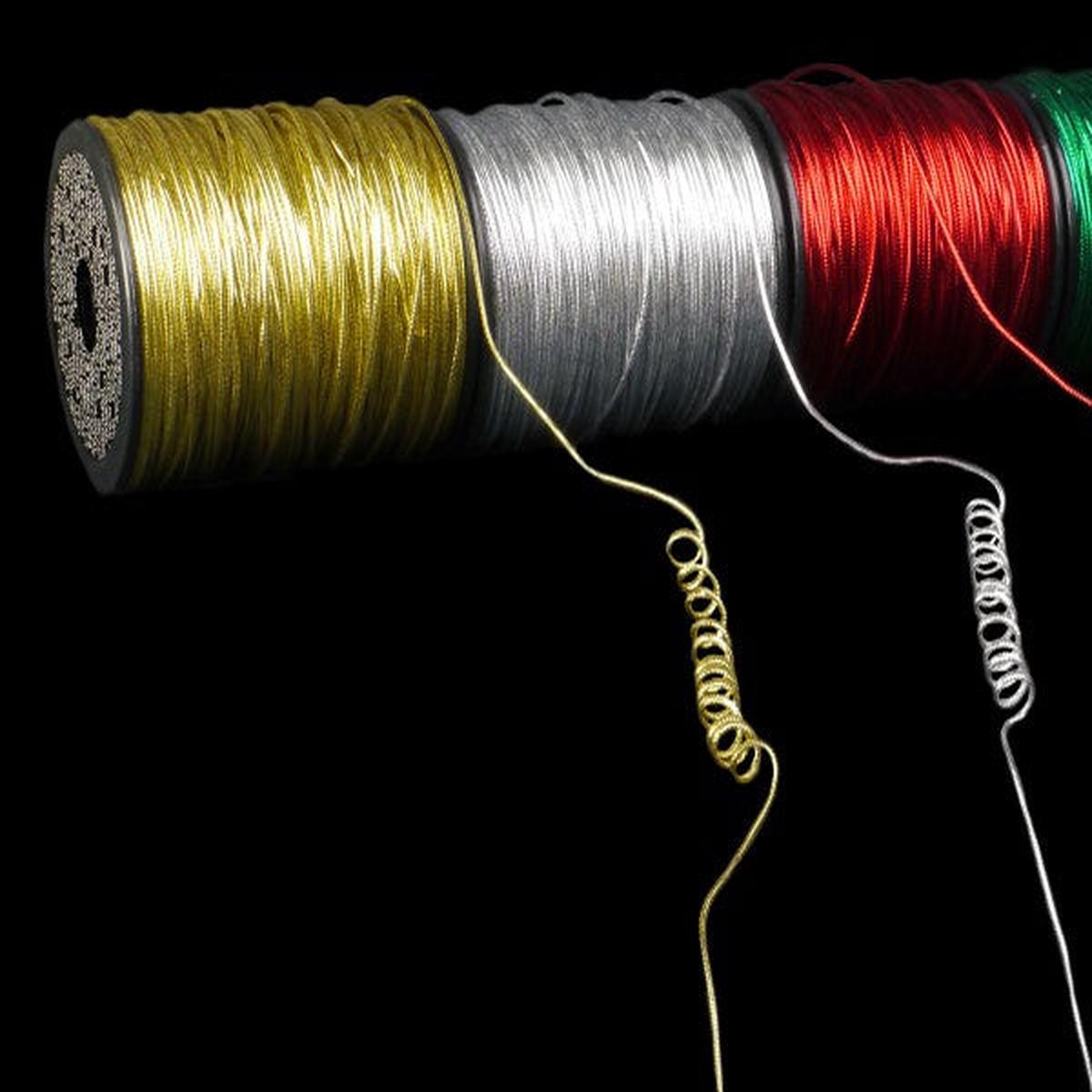 Wired Metallic Cord gold 1.7mm per metre