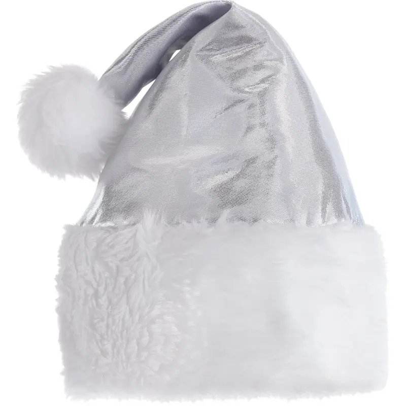 Silver Deluxe Santa Hat