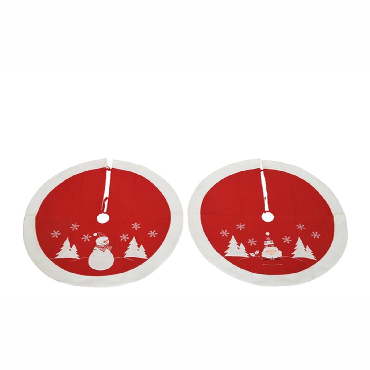 120cm Santa and Snowman Christmas Tree Base Mat