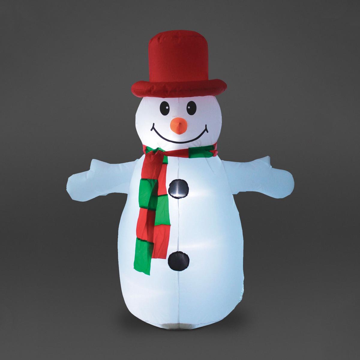 120cm Inflatable Snowman With Scarf