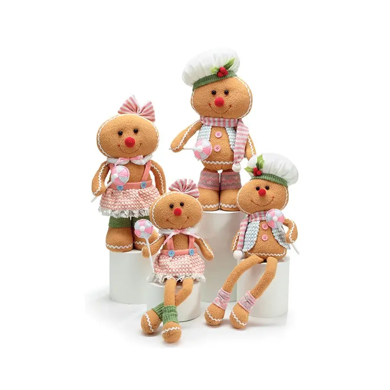 PLUSH PASTEL GINGERBREAD FAMILY