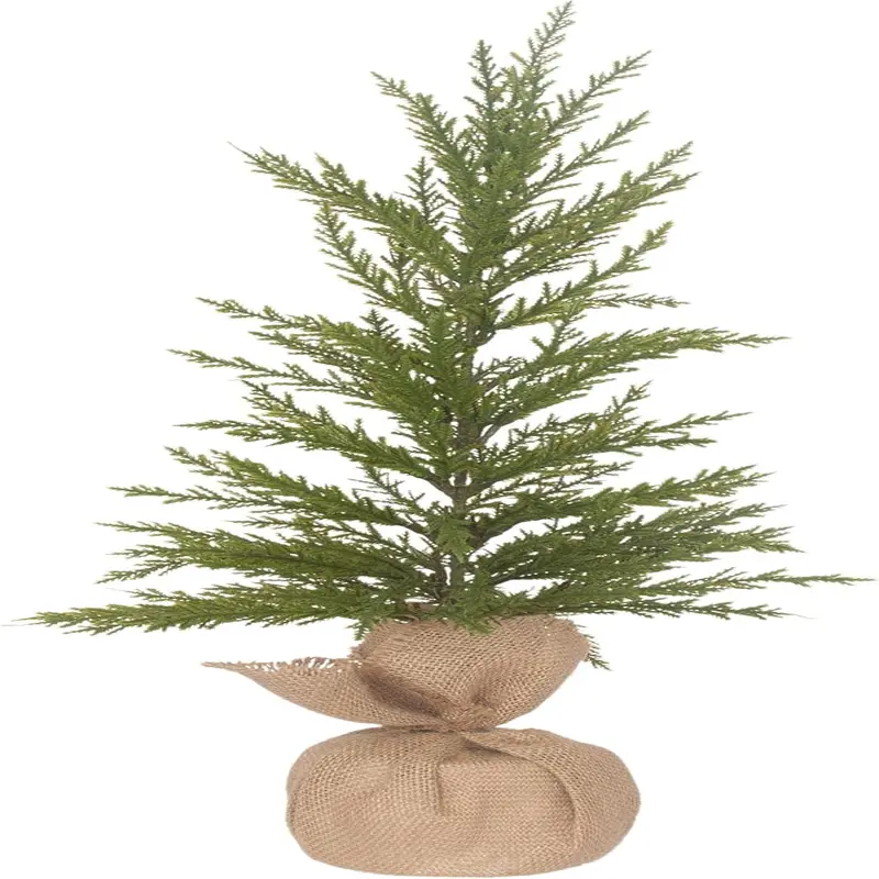Artificial Evergreen Tree in Burlap Base Christmas Holiday Decorations for Home, Large 26.5