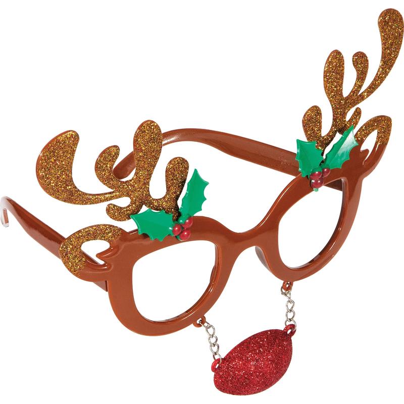 12/Case Bulk Reindeer Christmas Glasses Favor