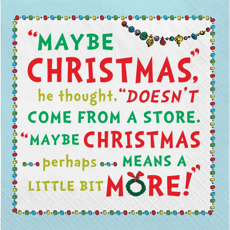 Christmas Perhaps Grinch Lunch Napkins