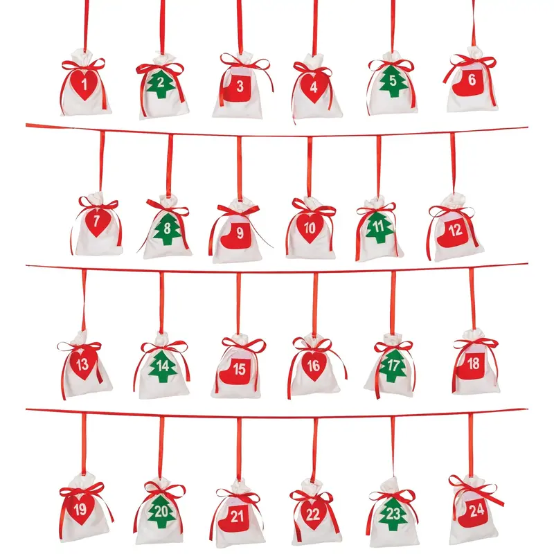 Christmas Advent Pouch Garland