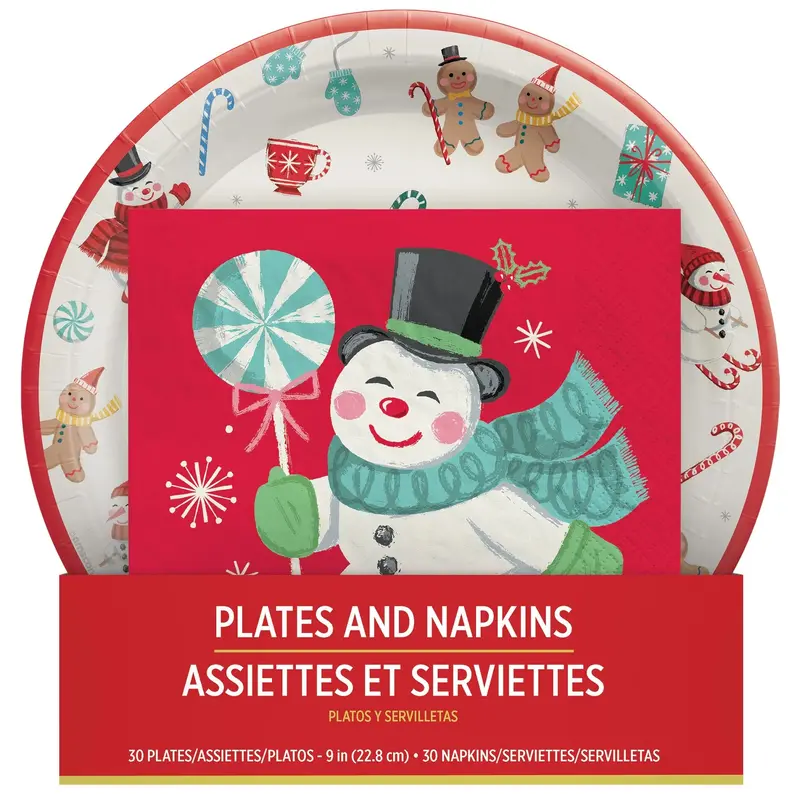 Peppermint Twist Plates and Napkins Value Pack