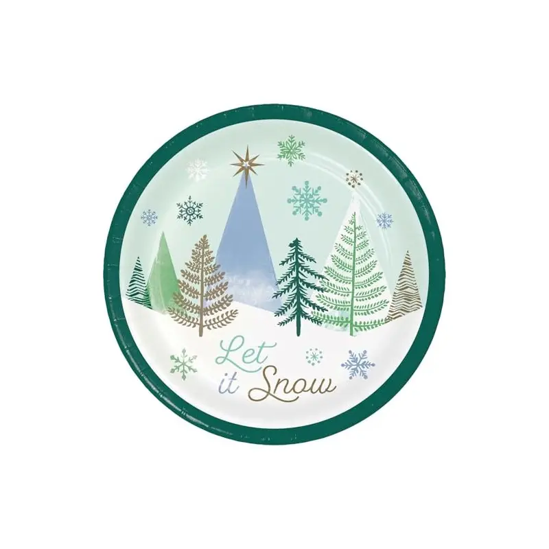 Winter Wonderland Dessert Plates 8ct