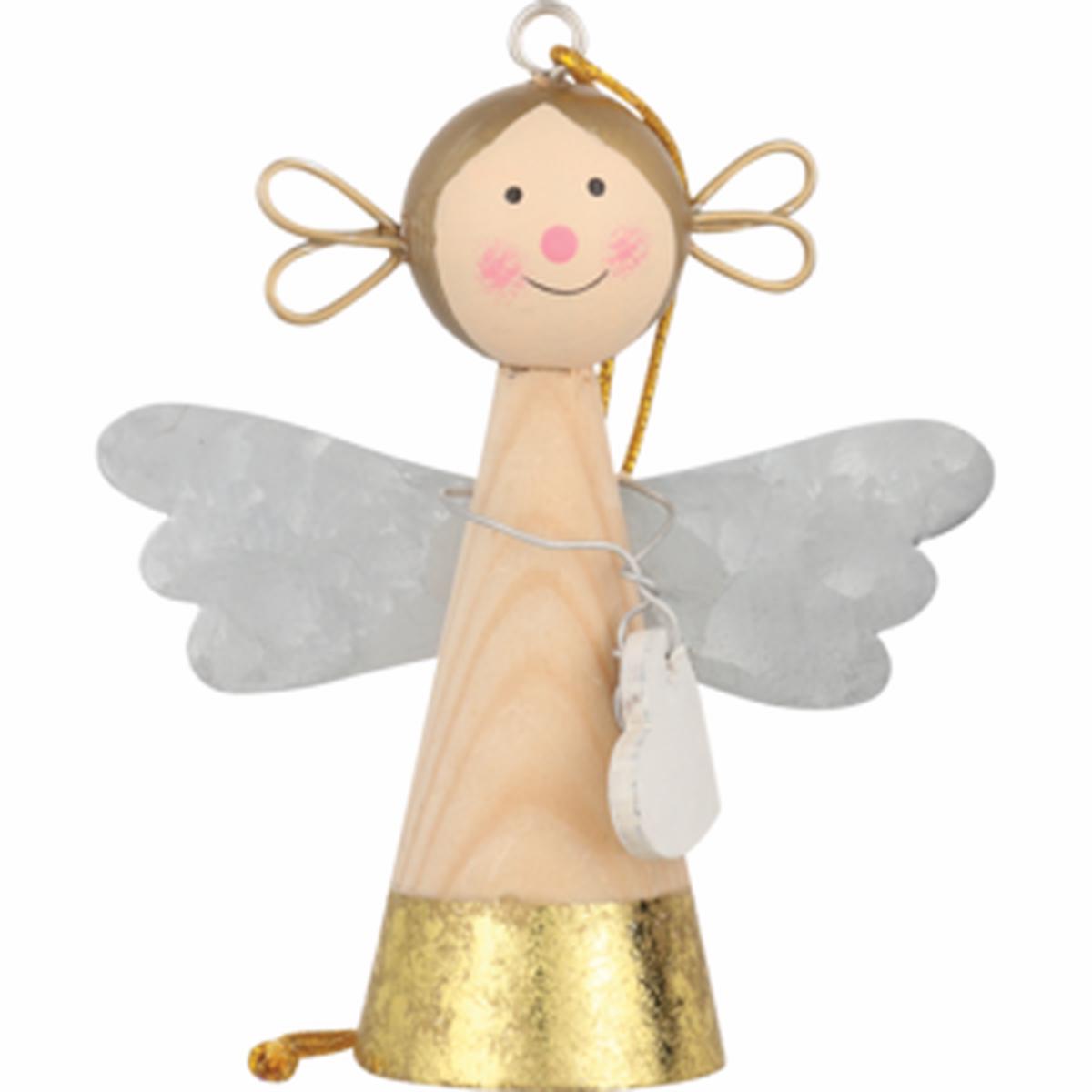 Wooden Angel Assorted Christmas Tree Decoration