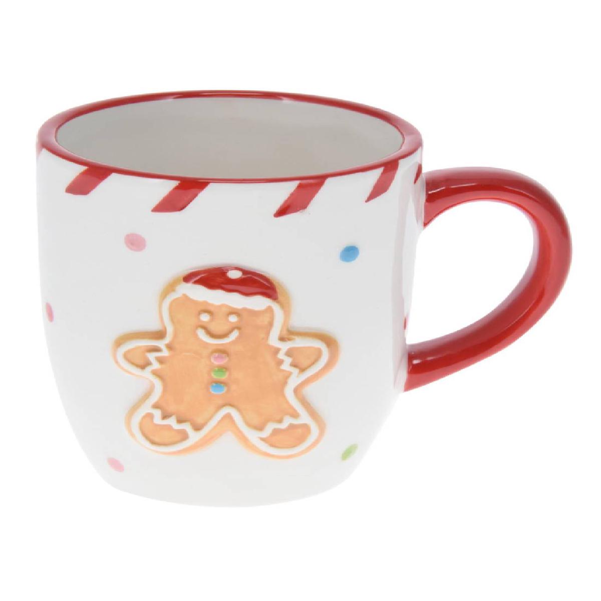 10cm Gingerbread Man Ceramic Christmas Mug
