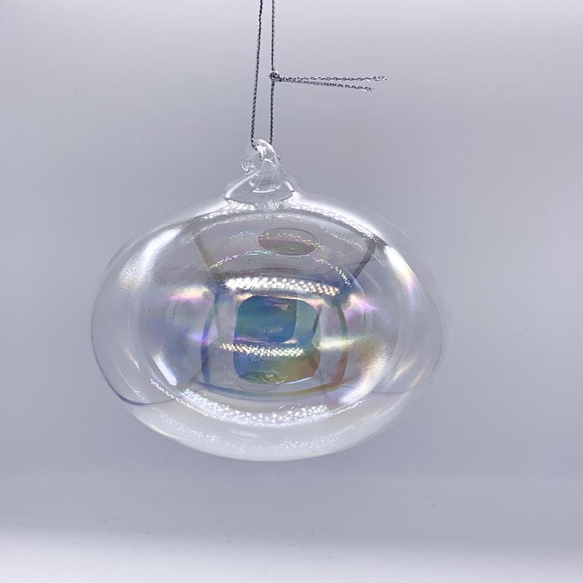 10cm Clear Glass Christmas Tree Ball
