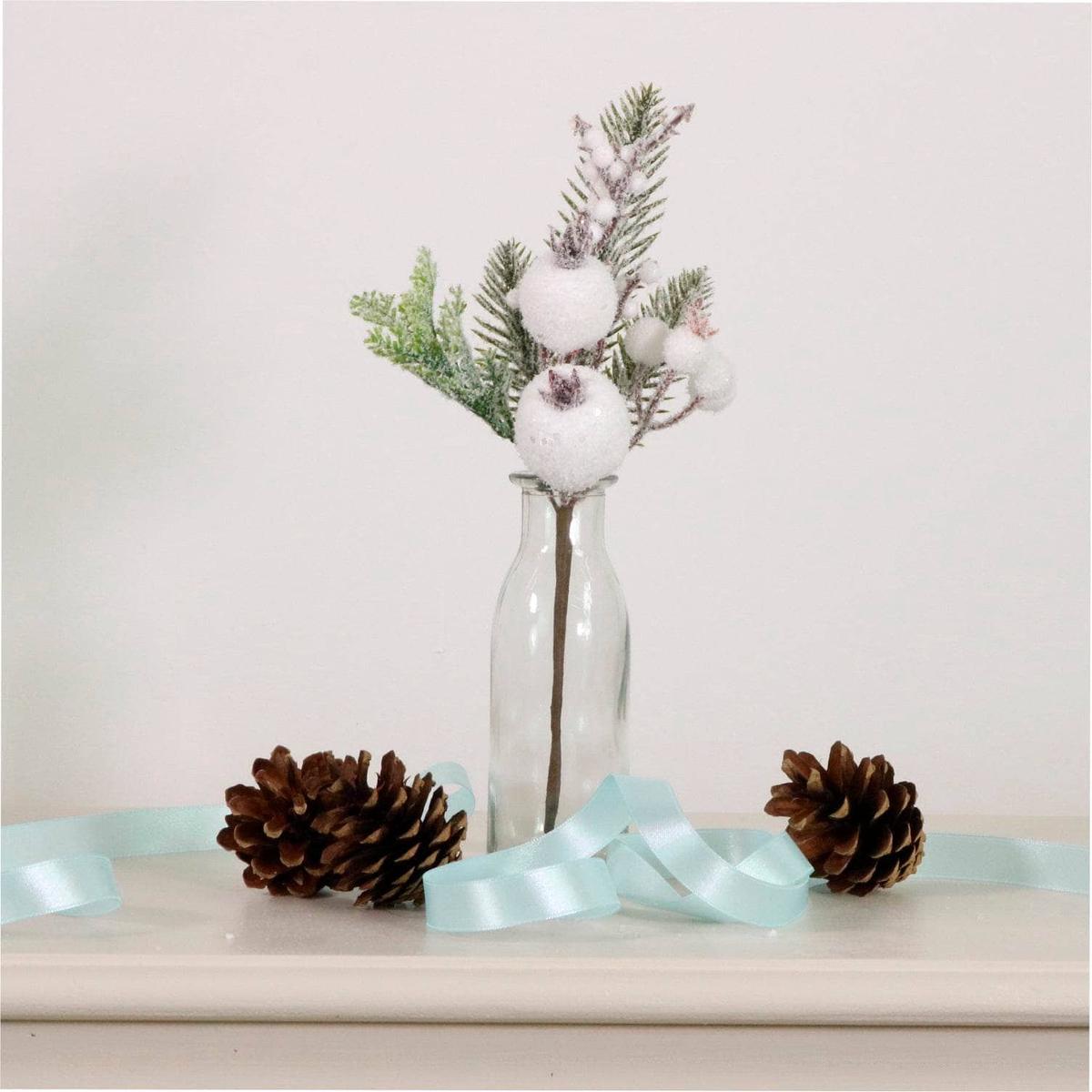 Xmas Snowy White Pick - 26cm