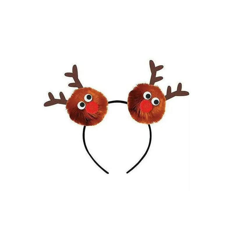 Child Reindeer Pom-Pom Headband